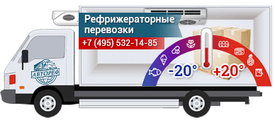Рефрижератор на 12-15 европаллет (до 5 тонн) - 1700 ₽/час